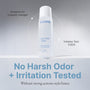 Acetone-free remover bottle, no harsh odor and irritation tested