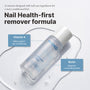 Remover bottle with vitamin A and biotin callouts