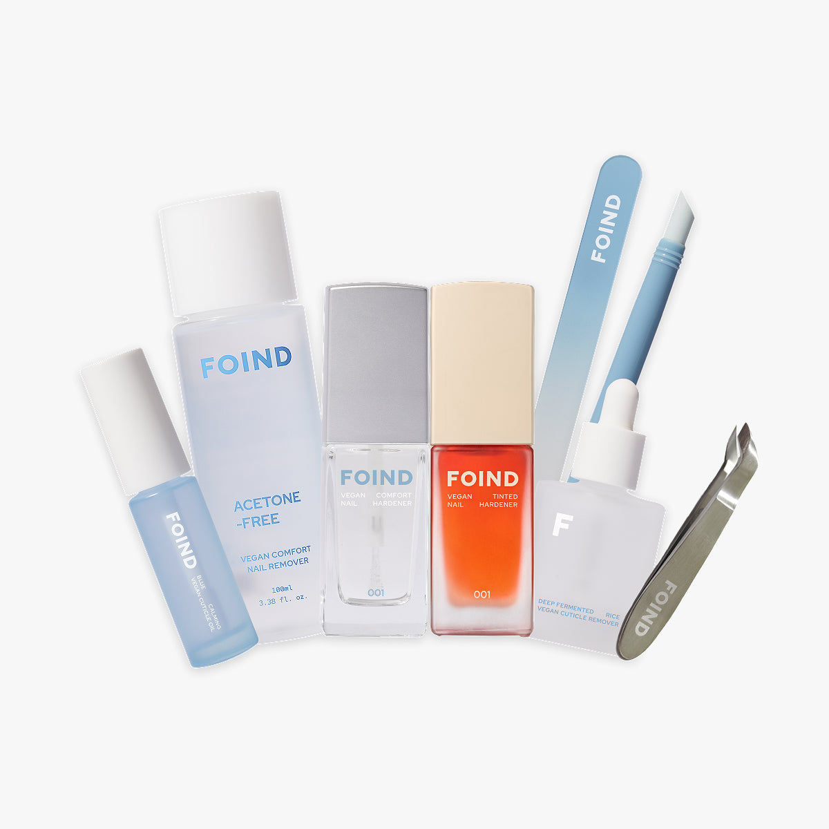 FOIND Vegan Nail Care All-in-One Kit with all products