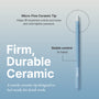 Ceramic cuticle pusher with micro-fine ceramic tip callout