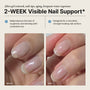 Before and after nails showing 2-week visible nail support