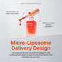 Tinted hardener dropper illustration for micro-liposome delivery design